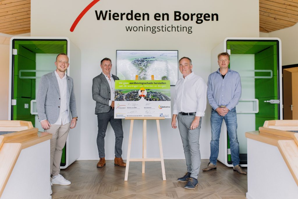 Boekema en Wierden en Borgen ondertekenen samen met nog twee aannemers een 5 jarig contract voor het herstel van de aardbeving schades.