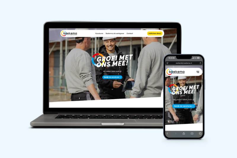 Op de achtergrond hebben we hard gewerkt aan onze nieuwe wervingswebsite: werkenbij.boekema.nl